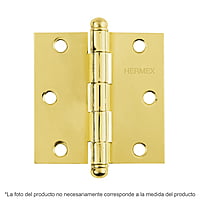 Bisagra cuadrada 4', acero latonado, redonda - BC-401R / 43234 Bisagra cuadrada 4', acero latonado, redonda - BC-401R / 43234