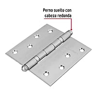 Bisagra cuadrada 4', acero inoxidable, redonda - BC-404R / 43224 Bisagra cuadrada 4', acero inoxidable, redonda - BC-404R / 43224