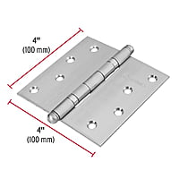 Bisagra cuadrada 4', acero inoxidable, redonda - BC-404R / 43224 Bisagra cuadrada 4', acero inoxidable, redonda - BC-404R / 43224
