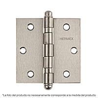 Bisagra cuadrada 4', acero inoxidable, redonda - BC-404R / 43224 Bisagra cuadrada 4', acero inoxidable, redonda - BC-404R / 43224