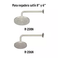 Brazo y chapetón de repuesto para regadera techo, satinado - BCH-710N / 45589 Brazo y chapetón de repuesto para regadera techo, satinado - BCH-710N / 45589