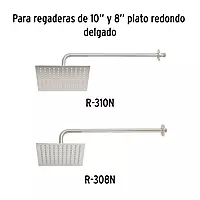 Brazo y chapetón para regadera, 50 cm, satinado, Riviera - BCH-750N / 45778 Brazo y chapetón para regadera, 50 cm, satinado, Riviera - BCH-750N / 45778
