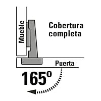 Bolsa con 2 bisagras bidimensionales de 165° - BIDI-165C / 43163 Bolsa con 2 bisagras bidimensionales de 165° - BIDI-165C / 43163