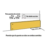 Bisagra de piso, acero latonado - BIP-151 / 43180 Bisagra de piso, acero latonado - BIP-151 / 43180