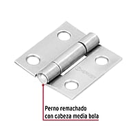 Bisagra rectangular 1', acero pulido - BR-100 / 43185 Bisagra rectangular 1', acero pulido - BR-100 / 43185