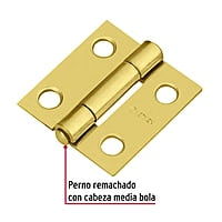 Bisagra rectangular 1', acero latonado - BR-101 / 43192 Bisagra rectangular 1', acero latonado - BR-101 / 43192