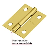 Bolsa con 2 bisagras rectangulares 1-1/2', acero latonado - BR-151B / 43206 Bolsa con 2 bisagras rectangulares 1-1/2', acero latonado - BR-151B / 43206