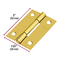 Bisagra rectangular 2', acero latonado - BR-201 / 43194 Bisagra rectangular 2', acero latonado - BR-201 / 43194