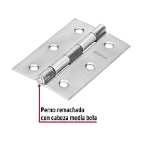 Bisagra rectangular 2-1/2', acero inoxidable - BR-254 / 43202 Bisagra rectangular 2-1/2', acero inoxidable - BR-254 / 43202