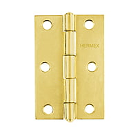 Bisagra rectangular 3', acero latonado - BR-301 / 43196 Bisagra rectangular 3', acero latonado - BR-301 / 43196