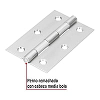 Bisagra rectangular 3-1/2', acero inoxidable - BR-354 / 43204 Bisagra rectangular 3-1/2', acero inoxidable - BR-354 / 43204