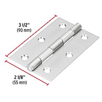 Bisagra rectangular 3-1/2', acero inoxidable - BR-354 / 43204 Bisagra rectangular 3-1/2', acero inoxidable - BR-354 / 43204