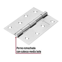 Bisagra rectangular 4', acero pulido - BR-400 / 43191 Bisagra rectangular 4', acero pulido - BR-400 / 43191