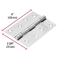 Bisagra rectangular 4', acero pulido - BR-400 / 43191 Bisagra rectangular 4', acero pulido - BR-400 / 43191