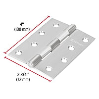 Bisagra rectangular 4', acero inoxidable - BR-404 / 43205 Bisagra rectangular 4', acero inoxidable - BR-404 / 43205