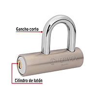 Candado de acero, 109mm, gancho corto, llave de puntos - CA-109Q / 43365 Candado de acero, 109mm, gancho corto, llave de puntos - CA-109Q / 43365