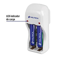 Cargador de pilas, AA, AAA y 9V, incluye 2 pilas AAA - CA-RE-7 / 46043 Cargador de pilas, AA, AAA y 9V, incluye 2 pilas AAA - CA-RE-7 / 46043