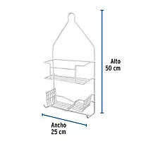 Canastilla para regadera, doble,rectangular - CAN-2RE / 49975 Canastilla para regadera, doble,rectangular - CAN-2RE / 49975