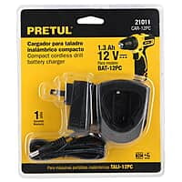 Cargador baterías, ion litio,12V p/taladro compacto, Pretul - CAR-12PC / 21011 Cargador baterías, ion litio,12V p/taladro compacto, Pretul - CAR-12PC / 21011