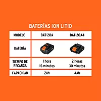 Cargador dual de baterías de ion litio 20V, TRUPER PRO, 103241 - CARD-20A Cargador dual de baterías de ion litio 20V, TRUPER PRO, 103241 - CARD-20A