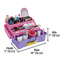 Caja cosmetiquera 14', rosa/morado, Pretul - CCO-14RP / 25052 Caja cosmetiquera 14', rosa/morado, Pretul - CCO-14RP / 25052
