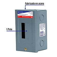 Centro de carga de sobreponer, 1 polo, Volteck - CCS-1 / 47193 Centro de carga de sobreponer, 1 polo, Volteck - CCS-1 / 47193