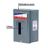 Centro de carga de sobreponer, 2 polos, Volteck - CCS-2 / 47195 Centro de carga de sobreponer, 2 polos, Volteck - CCS-2 / 47195