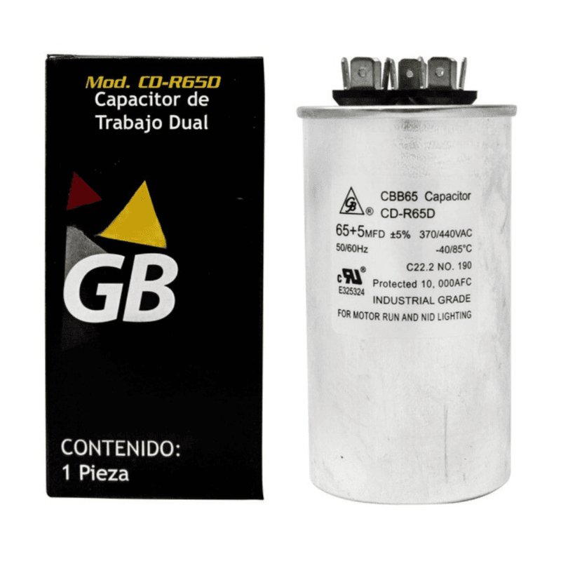 Capacitor Dual 45+5 Mfd 440 Vac"Gb" - Cd-R45D Capacitor Dual 45+5 Mfd 440 Vac"Gb" - Cd-R45D