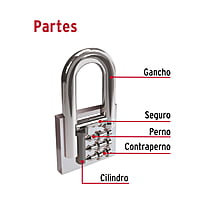 Candado de hierro, 32 mm, gancho largo, caja - CH-32L / 43793 Candado de hierro, 32 mm, gancho largo, caja - CH-32L / 43793