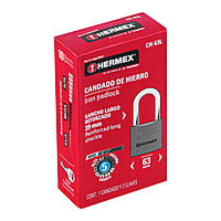Candado de hierro, 63mm, gancho largo, caja - CH-63L / 43802 Candado de hierro, 63mm, gancho largo, caja - CH-63L / 43802