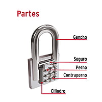 Candado de hierro, 63mm, gancho largo, caja - CH-63L / 43802 Candado de hierro, 63mm, gancho largo, caja - CH-63L / 43802