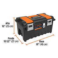 Caja p/herramienta 19' c/compartimentos y broches metálicos - CHA-19S / 11811 Caja p/herramienta 19' c/compartimentos y broches metálicos - CHA-19S / 11811