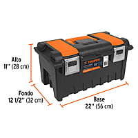 Caja Plastica 22' C/Compartimentos, Naranja, Broche Metalico - Cha-22S Caja Plastica 22' C/Compartimentos, Naranja, Broche Metalico - Cha-22S
