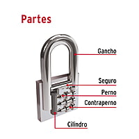 Candado de hierro, 38mm, gancho largo, blister - CHB-38L / 43326 Candado de hierro, 38mm, gancho largo, blister - CHB-38L / 43326