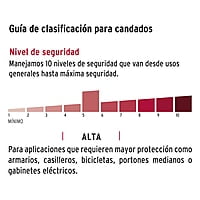 Candado de hierro, 63mm, gancho largo, blister - CHB-63L / 43804 Candado de hierro, 63mm, gancho largo, blister - CHB-63L / 43804