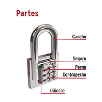 Candado de hierro, 63mm, gancho largo, blister - CHB-63L / 43804 Candado de hierro, 63mm, gancho largo, blister - CHB-63L / 43804