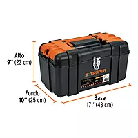 Caja para herramienta 17' c/compartimentos,broches metálicos, 102434 - CHP-17XC