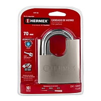 Candado de hierro con coraza, 70 mm, llave anti-ganzúa - CHR-70A / 43003 Candado de hierro con coraza, 70 mm, llave anti-ganzúa - CHR-70A / 43003