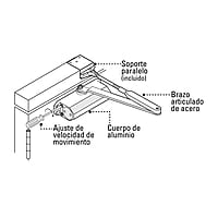 Cierra puertas hidráulico color blanco - CIPU-B / 43608 Cierra puertas hidráulico color blanco - CIPU-B / 43608