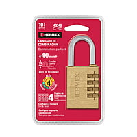 Candado de latón, 40mm de combinación, blister - CL-40C / 43348 Candado de latón, 40mm de combinación, blister - CL-40C / 43348