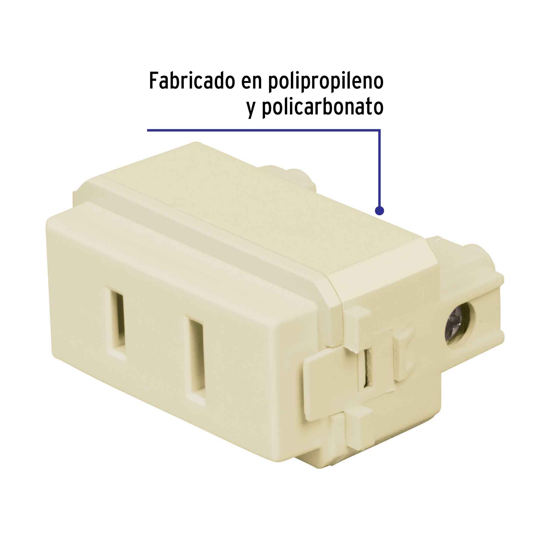 Contacto sencillo, 2 polos sin tierra, línea Italiana,marfil - CO-I / 48111 Contacto sencillo, 2 polos sin tierra, línea Italiana,marfil - CO-I / 48111