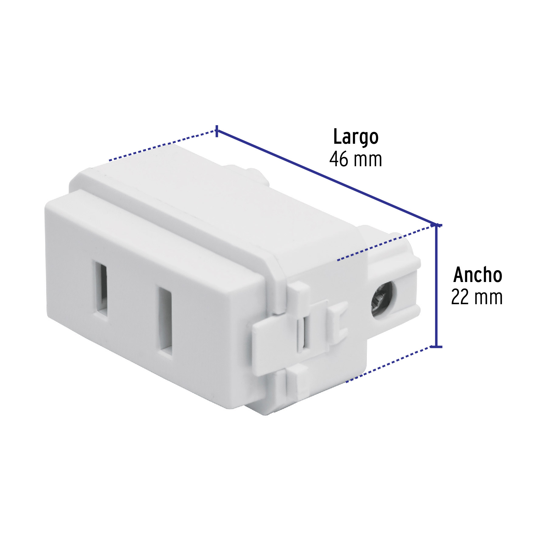 Contacto sencillo, 2polos, sin tierra, línea Italiana,blanco - CO-IB / 48135 Contacto sencillo, 2polos, sin tierra, línea Italiana,blanco - CO-IB / 48135