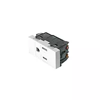 Contacto aterrizado, 1 módulo, línea Española, color blanco - COA-EB / 47051
