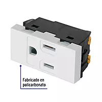 Contacto aterrizado, 1 módulo, línea Española, color blanco - COA-EB / 47051