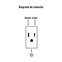 Contacto aterrizado, 1 módulo, línea Española, color blanco - COA-EB / 47051