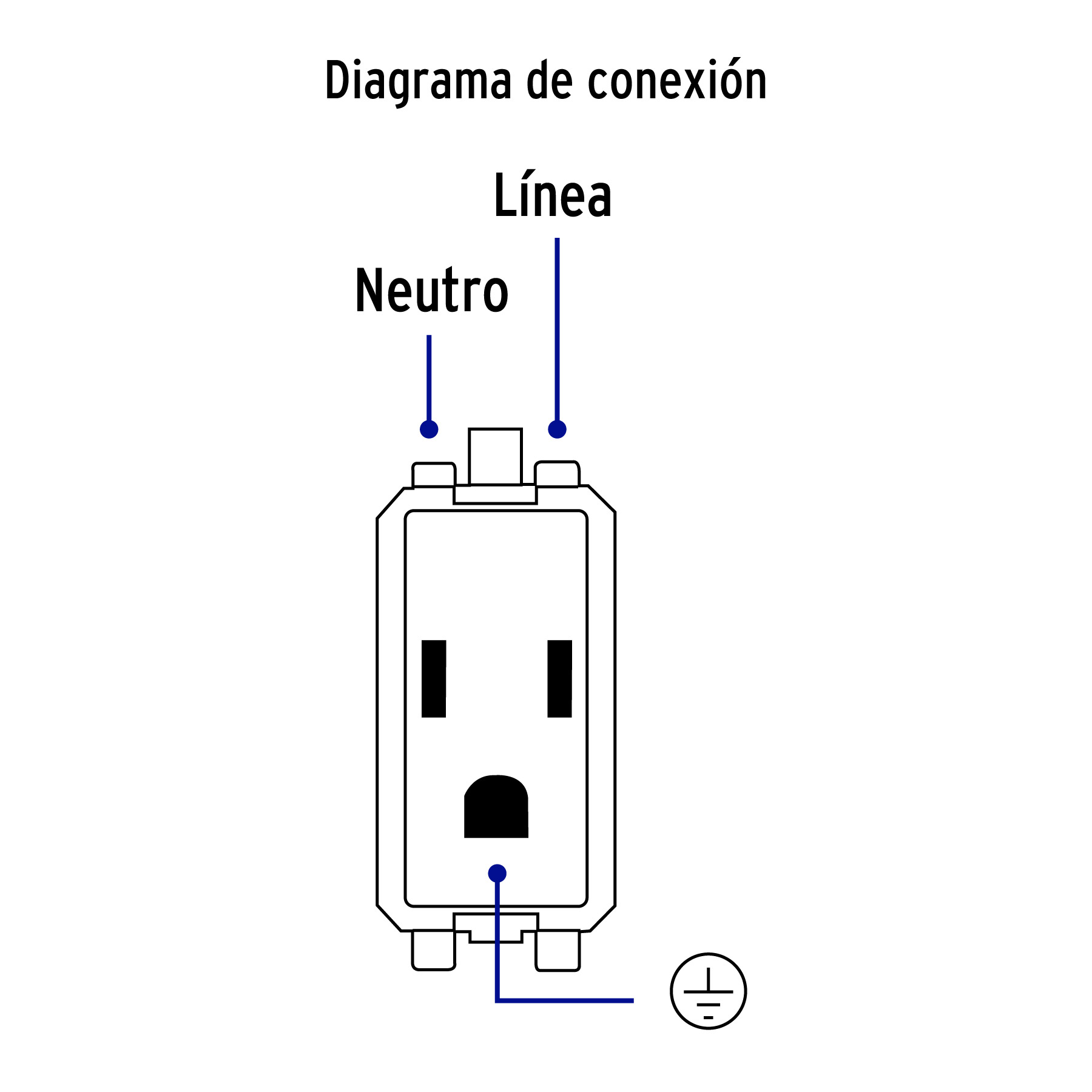 Contacto sencillo, 2 polos + tierra, línea Italiana, blanco - COA-IB / 48131