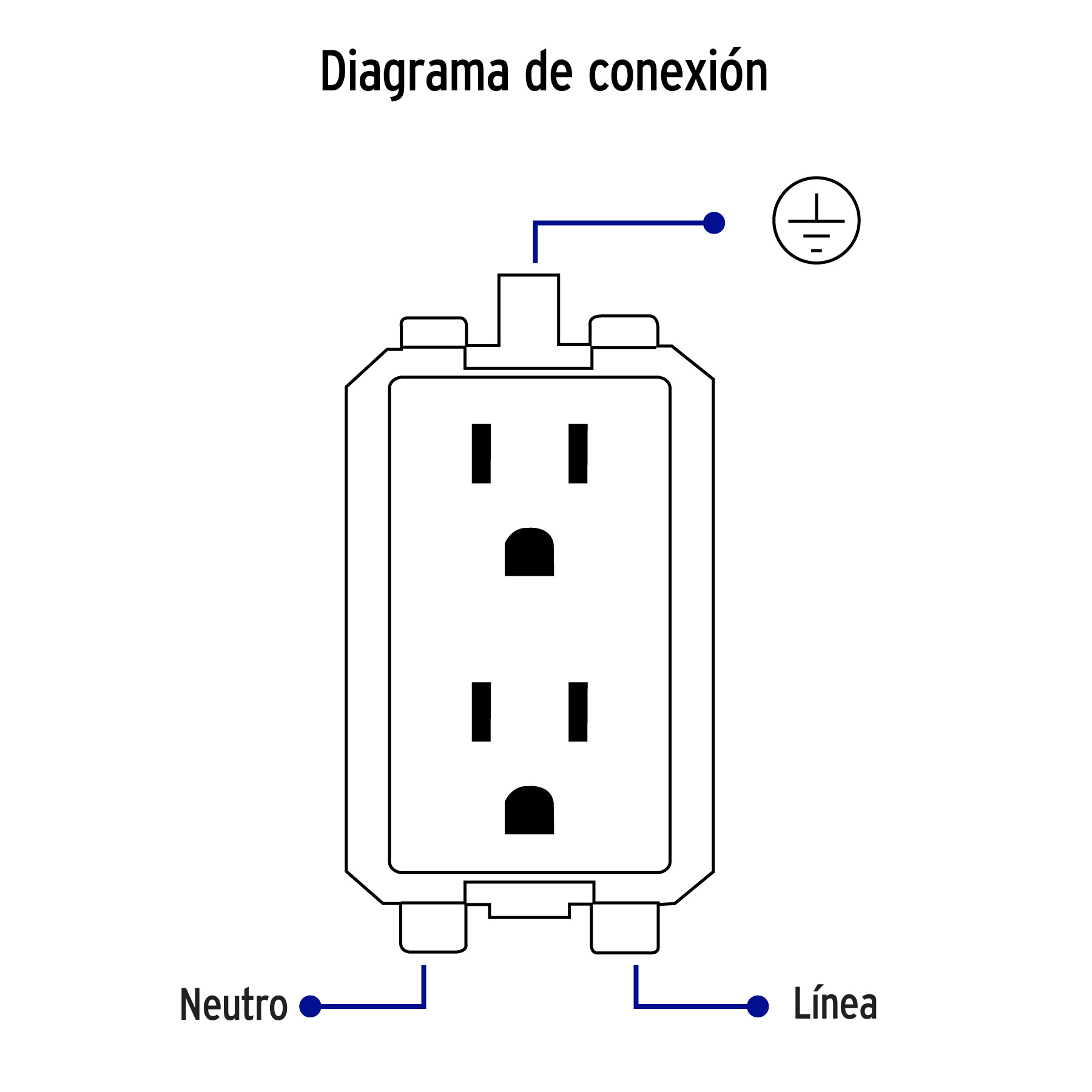Contacto dúplex aterrizado, color blanco, línea Italiana - CODO-IB / 48130 Contacto dúplex aterrizado, color blanco, línea Italiana - CODO-IB / 48130