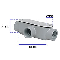 Condulet 1' conexión tipo T, Volteck - COLET-1-T / 46981 Condulet 1' conexión tipo T, Volteck - COLET-1-T / 46981