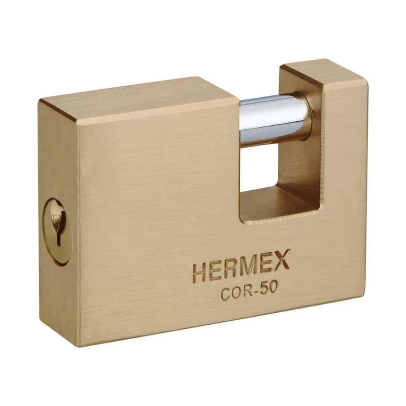 Candado antipalanca, 50mm, cuerpo de latón llave tradicional - COR-50 / 43355 Candado antipalanca, 50mm, cuerpo de latón llave tradicional - COR-50 / 43355
