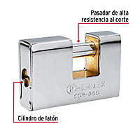 Candado antipalanca, 80mm, blindado, llave puntos - COR-80Q / 43352 Candado antipalanca, 80mm, blindado, llave puntos - COR-80Q / 43352